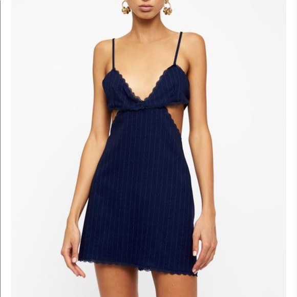 Midnight Pinstripe Dress - Picture 1 of 2